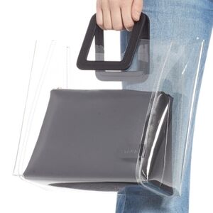 STAUD Black and Clear Tote Bag Set